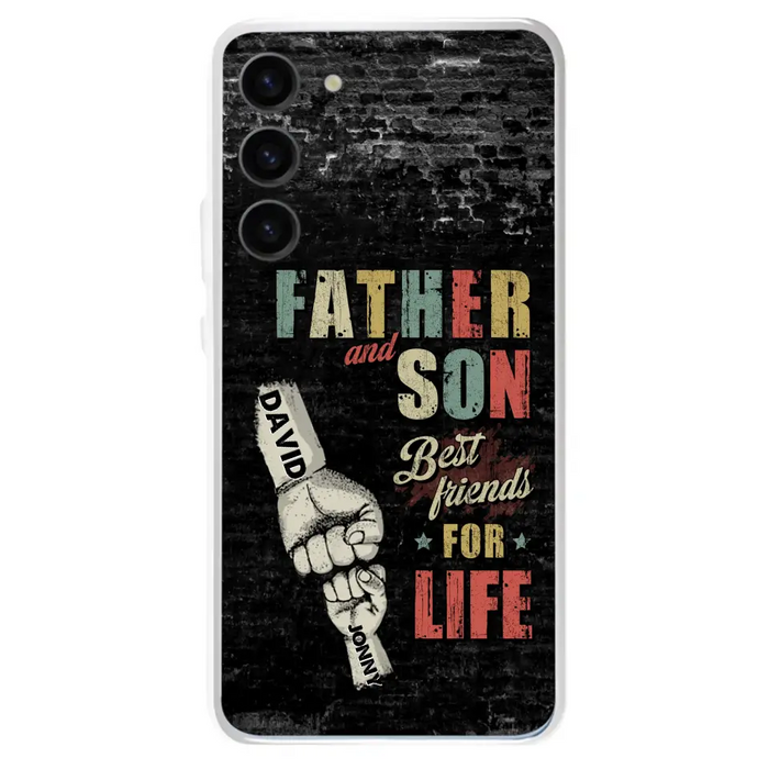 Custom Personalized Father Phone Case - Upto 5 Children - Father's Day Gift Idea from Sons/Daughters - Father And Son/Daughter Best Friends For Life - Case for iPhone/Samsung