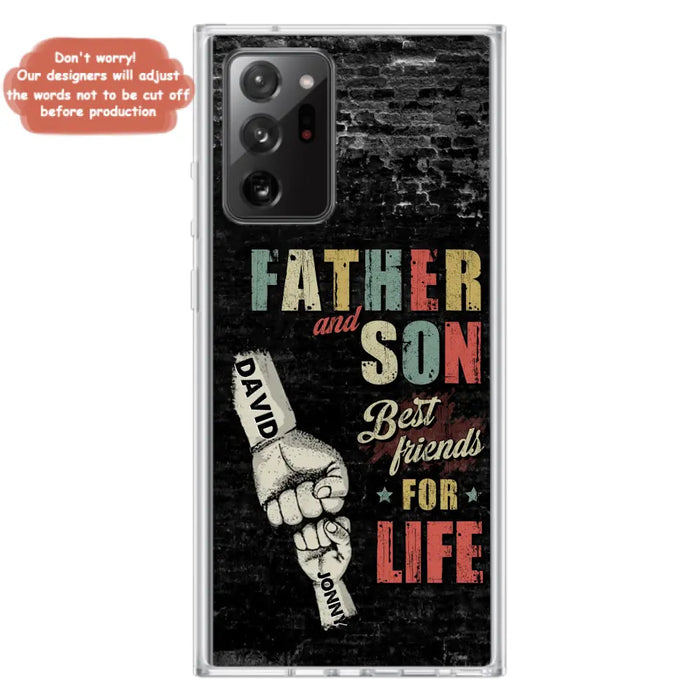 Custom Personalized Father Phone Case - Upto 5 Children - Father's Day Gift Idea from Sons/Daughters - Father And Son/Daughter Best Friends For Life - Case for iPhone/Samsung