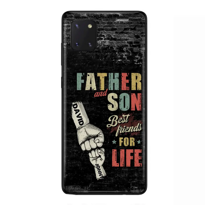 Custom Personalized Father Phone Case - Upto 5 Children - Father's Day Gift Idea from Sons/Daughters - Father And Son/Daughter Best Friends For Life - Case for iPhone/Samsung