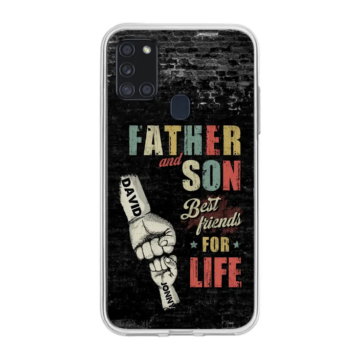 Custom Personalized Father Phone Case - Upto 5 Children - Father's Day Gift Idea from Sons/Daughters - Father And Son/Daughter Best Friends For Life - Case for iPhone/Samsung