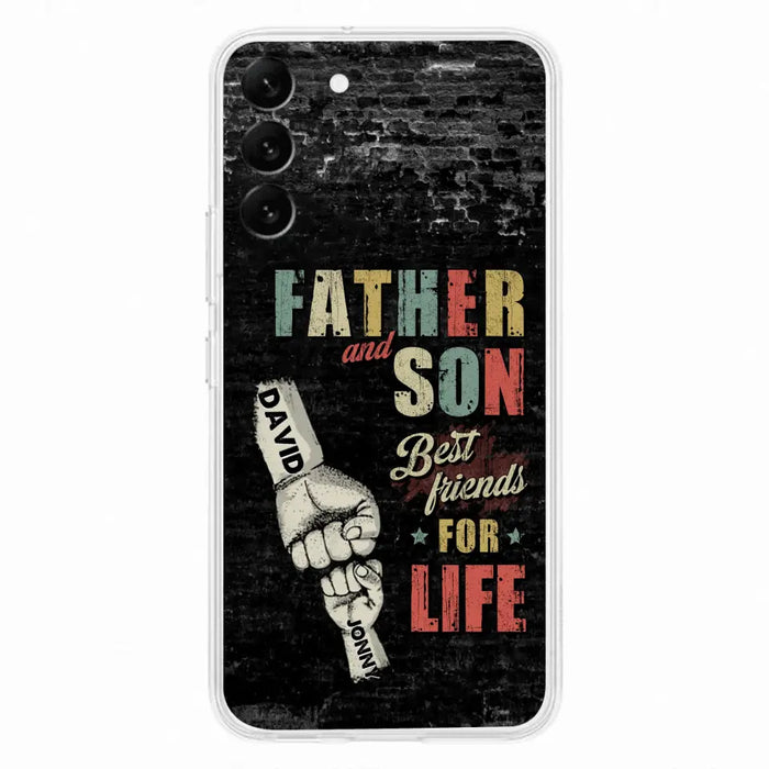 Custom Personalized Father Phone Case - Upto 5 Children - Father's Day Gift Idea from Sons/Daughters - Father And Son/Daughter Best Friends For Life - Case for iPhone/Samsung