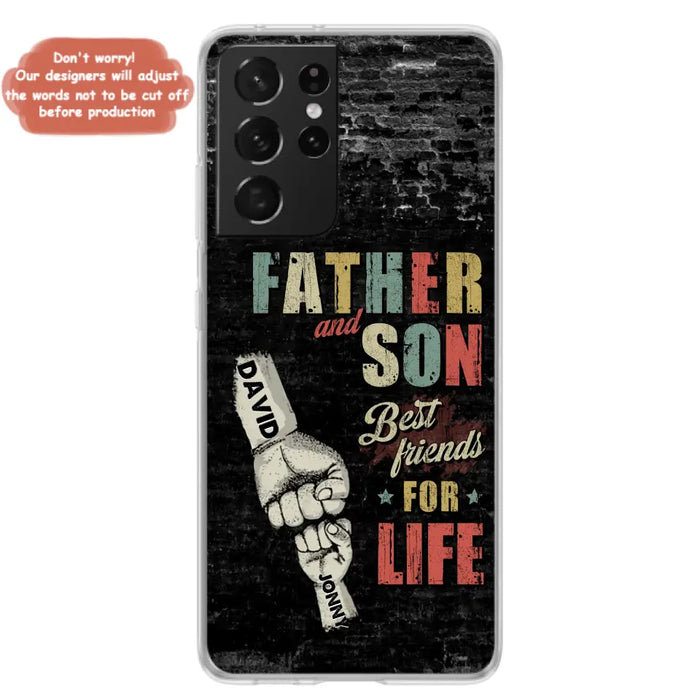 Custom Personalized Father Phone Case - Upto 5 Children - Father's Day Gift Idea from Sons/Daughters - Father And Son/Daughter Best Friends For Life - Case for iPhone/Samsung