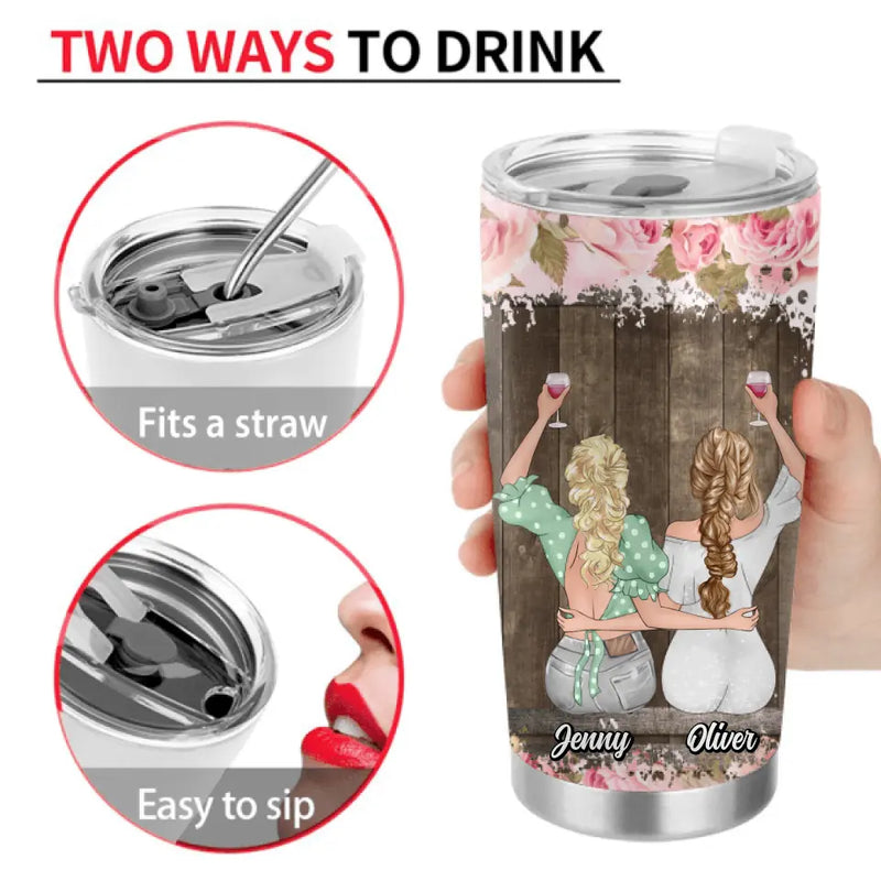 Personalized Friends Tumbler - Up to 4 Friends - Gift Idea For Friends/Besties - Thank You For Being Part Of My Family