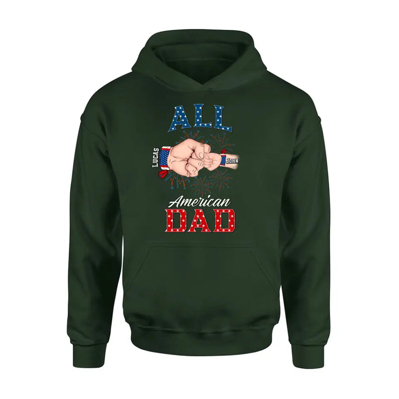Personalized Dad T-Shirt/Hoodie/Sweatshirt - Gift Idea For Dad - All American Dad