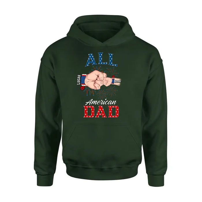 Custom Personalized Dad T-Shirt/Hoodie/Sweatshirt - Gift Idea For Dad - All American Dad