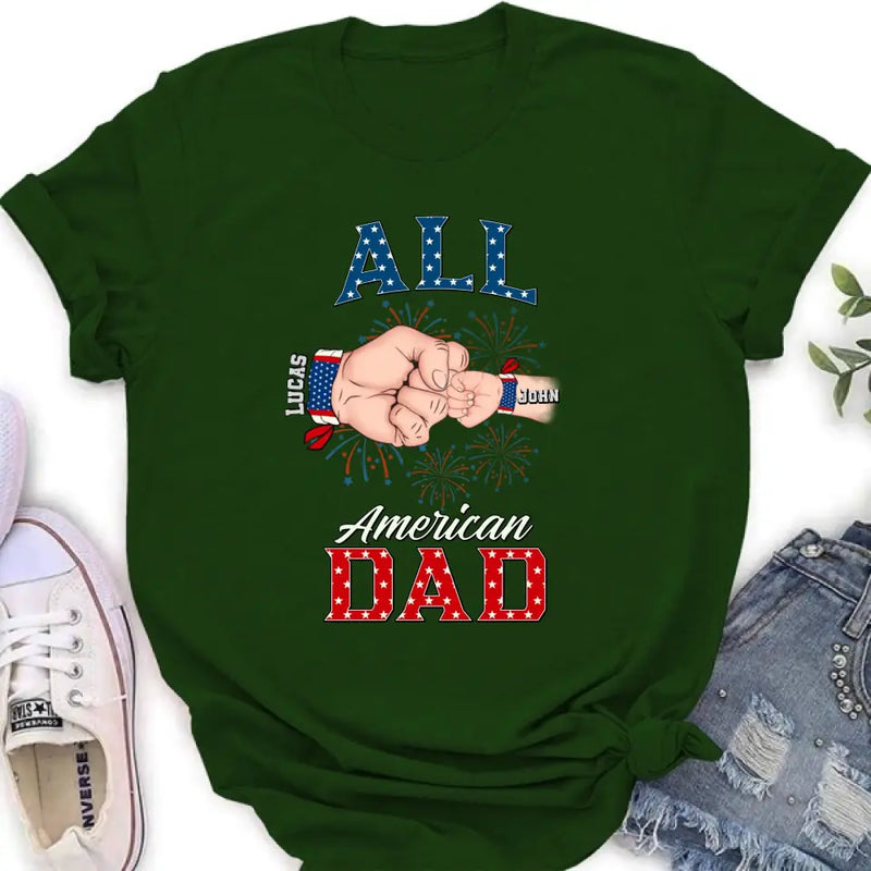 Personalized Dad T-Shirt/Hoodie/Sweatshirt - Gift Idea For Dad - All American Dad