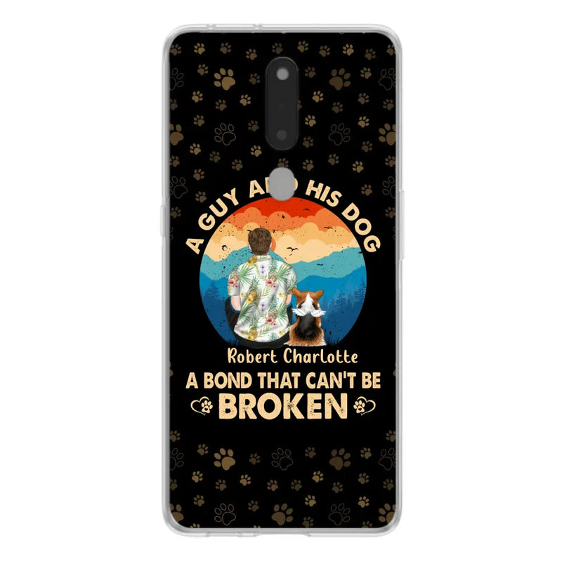 Personalized Dog Dad Phone Case - Father's Day Gift Idea for Dad/Dog Lovers - Up to 4 Dogs - A Guy And His Dog A Bond That Can't Be Broken - Cases For Oppo/Xiaomi/Huawei