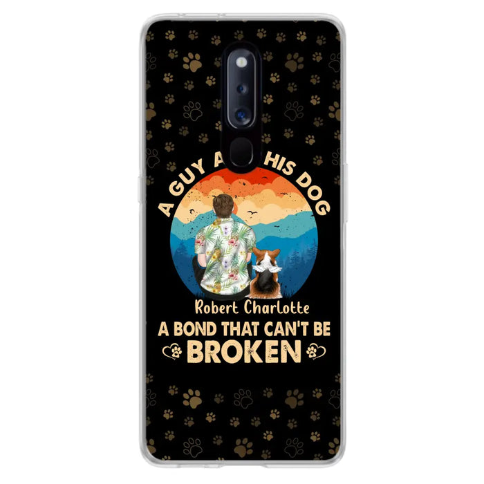 Custom Personalized Dog Dad Phone Case - Father's Day Gift Idea for Dad/Dog Lovers - Upto 4 Dogs - A Guy And His Dog A Bond That Can't Be Broken - Cases For Oppo/Xiaomi/Huawei