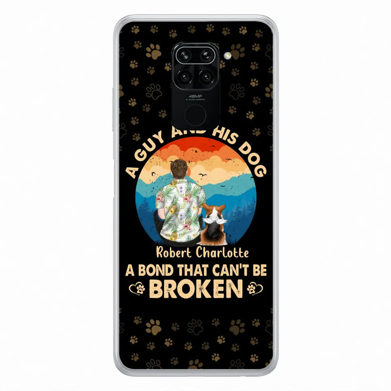 Personalized Dog Dad Phone Case - Father's Day Gift Idea for Dad/Dog Lovers - Up to 4 Dogs - A Guy And His Dog A Bond That Can't Be Broken - Cases For Oppo/Xiaomi/Huawei