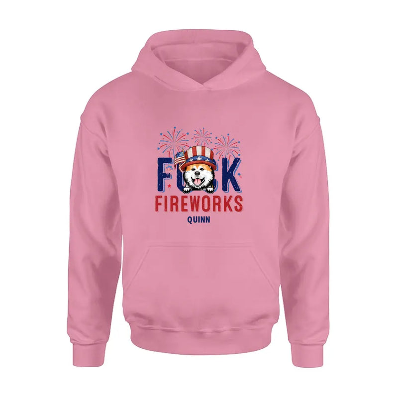 Personalized Fireworks Dog Shirt/Hoodie - Independence Day Gift Idea for Dog/Cat Lovers