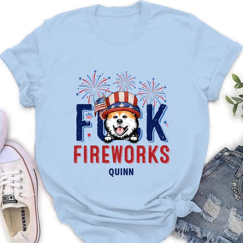 Personalized Fireworks Dog Shirt/Hoodie - Independence Day Gift Idea for Dog/Cat Lovers