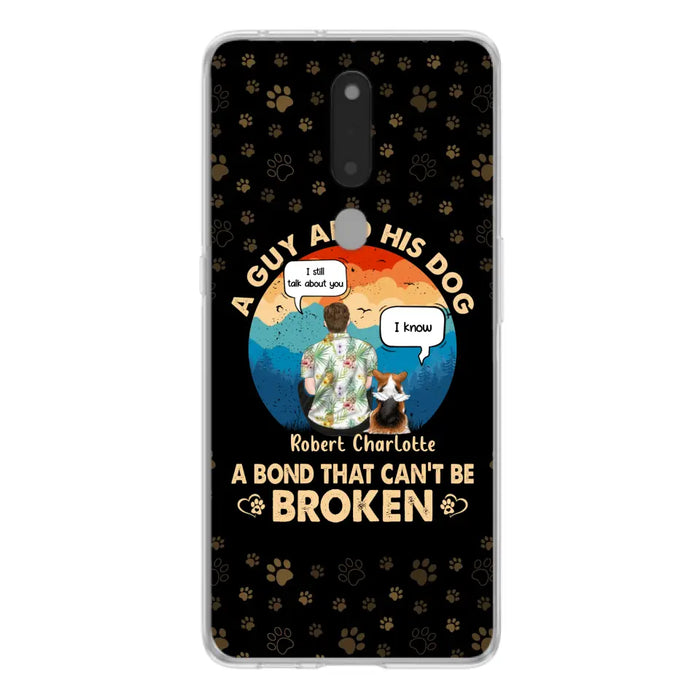 Custom Personalized Dog Dad Phone Case - Gift Idea for Dad/Dog Lovers - Upto 4 Dogs - A Guy And His Dog A Bond That Can't Be Broken - Cases For Oppo/Huawei/Xiaomi