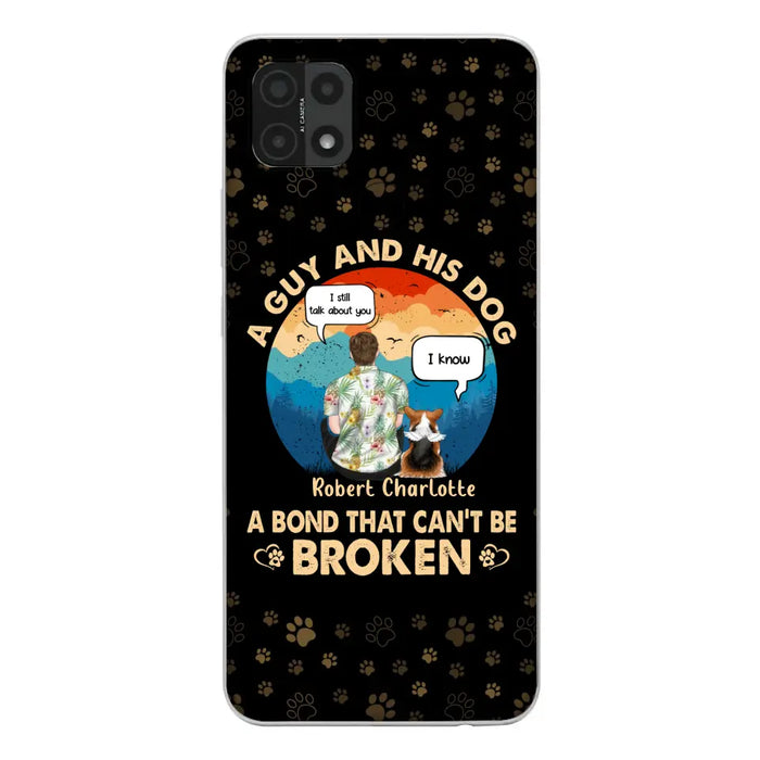 Custom Personalized Dog Dad Phone Case - Gift Idea for Dad/Dog Lovers - Upto 4 Dogs - A Guy And His Dog A Bond That Can't Be Broken - Cases For Oppo/Huawei/Xiaomi