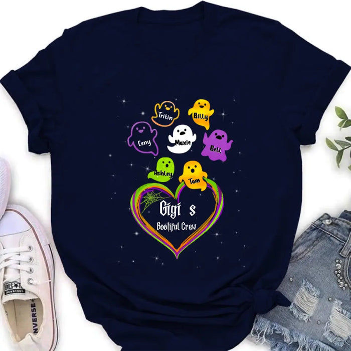 Custom Personalized Gigi's Bootiful Crew T-shirt/Sleeve/Sweatshirt/Hoodie - Halloween gift for Grandma - Up to 7 Grandkids