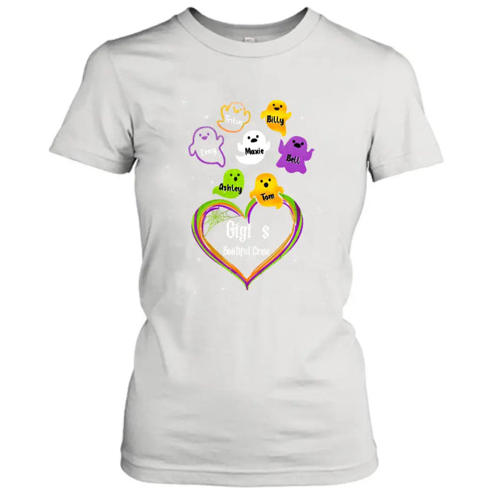 Custom Personalized Gigi's Bootiful Crew T-shirt/Sleeve/Sweatshirt/Hoodie - Halloween gift for Grandma - Up to 7 Grandkids