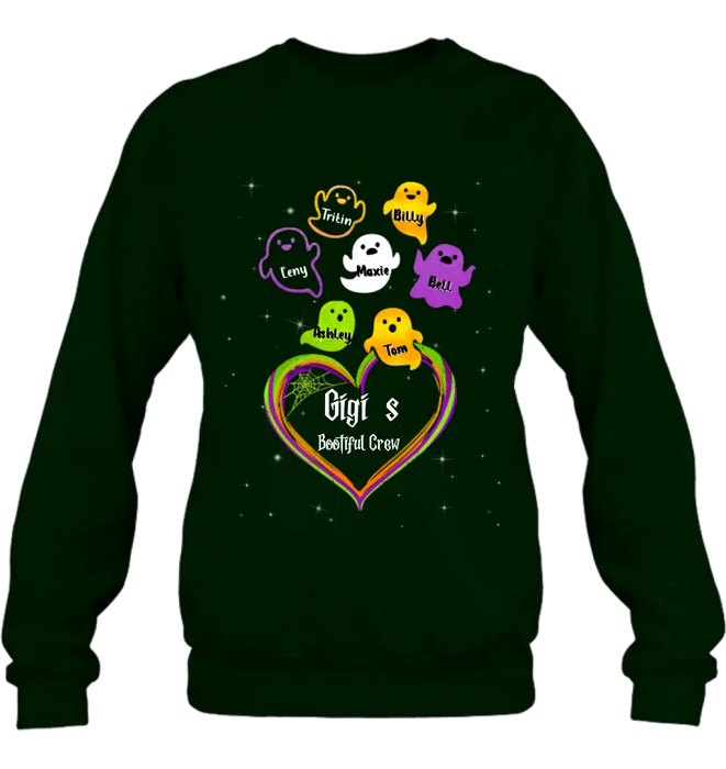 Custom Personalized Gigi's Bootiful Crew T-shirt/Sleeve/Sweatshirt/Hoodie - Halloween gift for Grandma - Up to 7 Grandkids