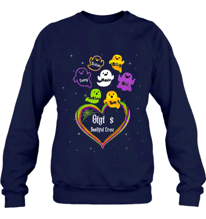 Custom Personalized Gigi's Bootiful Crew T-shirt/Sleeve/Sweatshirt/Hoodie - Halloween gift for Grandma - Up to 7 Grandkids