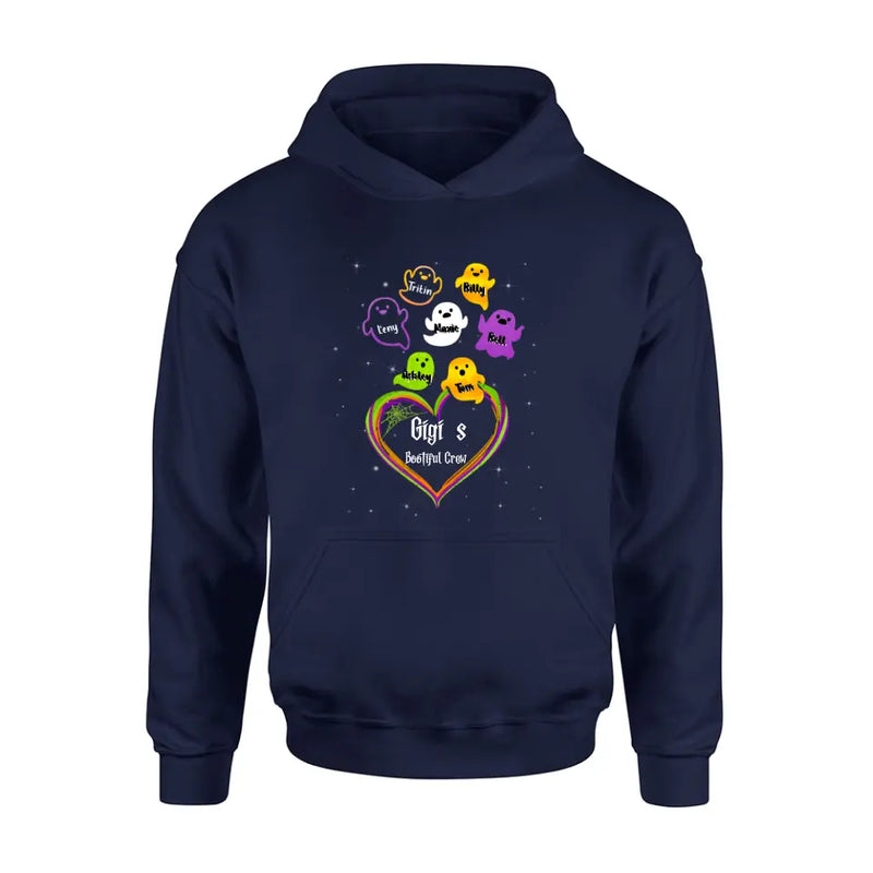 Personalized Gigi's Bootiful Crew T-shirt/Sleeve/Sweatshirt/Hoodie - Halloween gift for Grandma - Up to 7 Grandkids