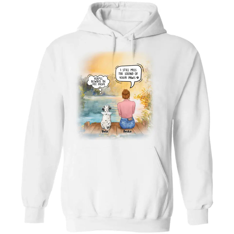 Personalized Memorial Pet Mom T-Shirt/Hoodie - Woman With Up to 5 Pets - Best Gift For Pet Lover - It's So Hard To Say Goodbye