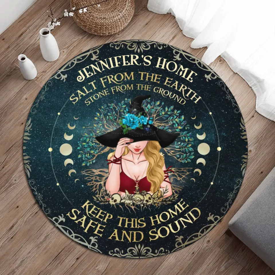 Personalized Witch Round Rug - Gift Idea For Halloween/Wicca Decor/Pag ...