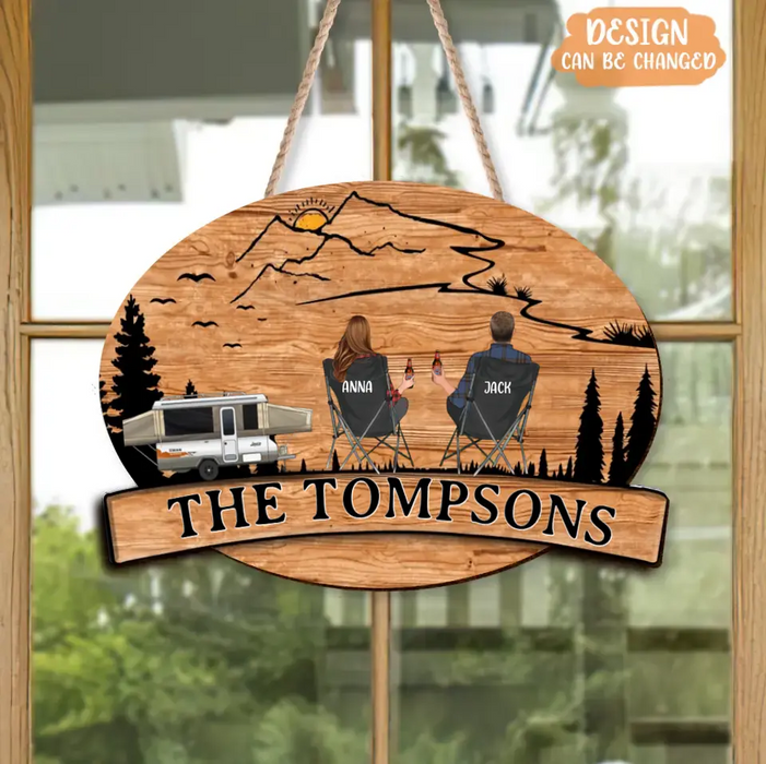 Custom Personalized Camping Wooden Sign - Gift Idea For Camping Lover/ Couple