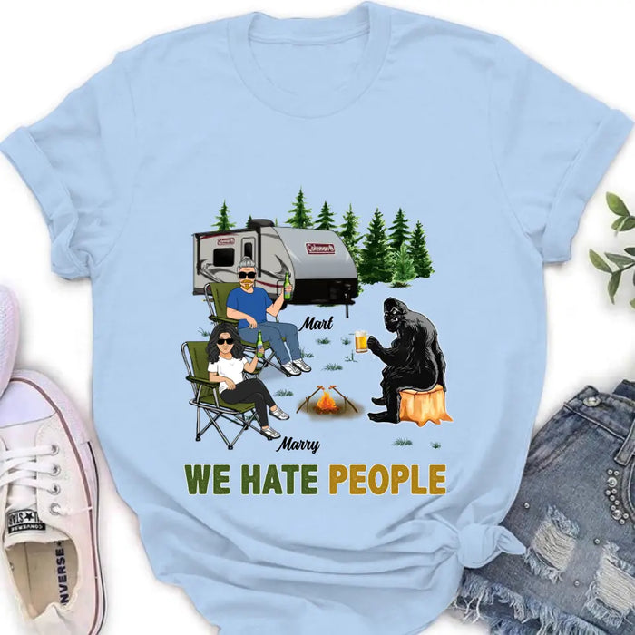 Custom Personalized Camping Shirt/Hoodie - Gift Idea For Camping Lover - We Hate People