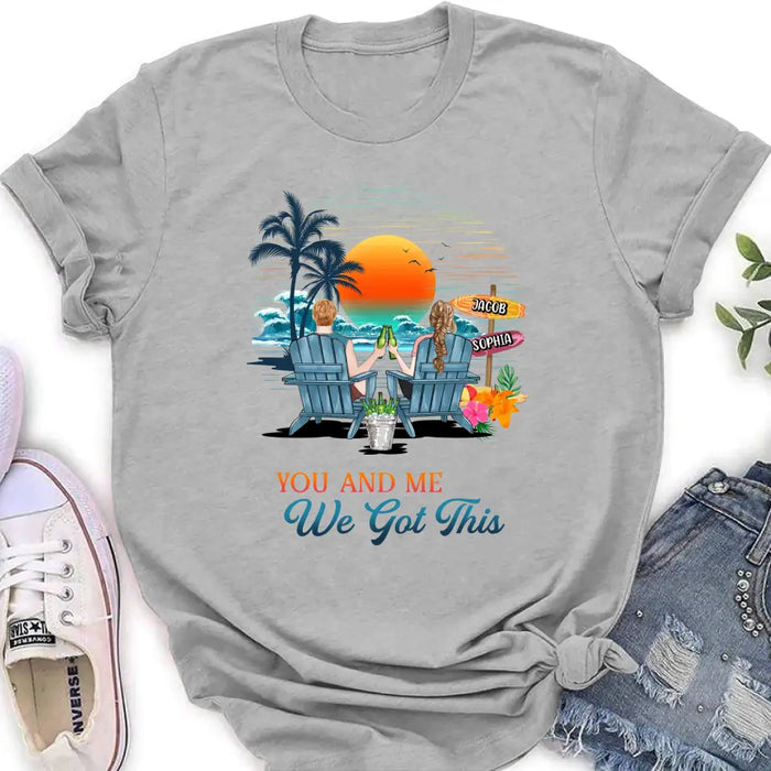 Custom Personalized Beach Couple Shirt/Hoodie - Best Gift Idea For Beach Lovers/Summer Vacation/Couple - You And Me We Got This