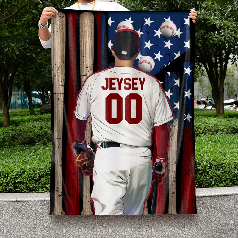 Personalized Baseball Graden Flag - Best Gift Idea For Baseball Lovers