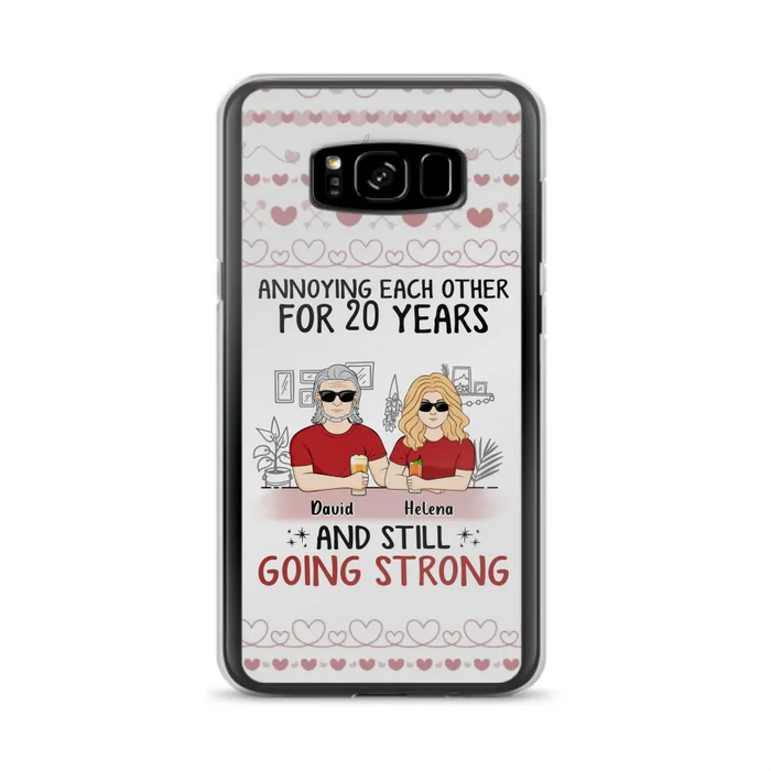 Custom Personalized Couple Phone Case - Best Gift Idea For Couple/Husband/Father's Day - Annoying Each Other For 20 Years And Still Going Strong - Case For iPhone/Samsung