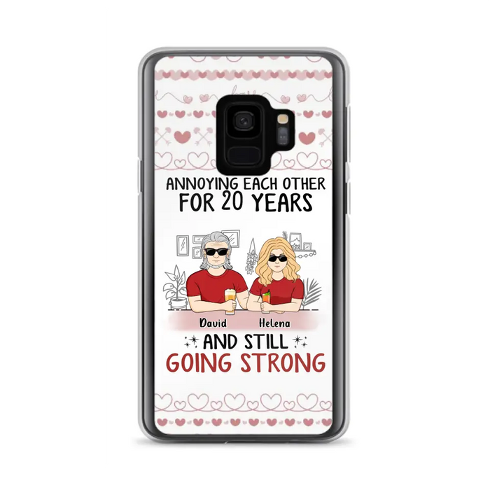 Custom Personalized Couple Phone Case - Best Gift Idea For Couple/Husband/Father's Day - Annoying Each Other For 20 Years And Still Going Strong - Case For iPhone/Samsung