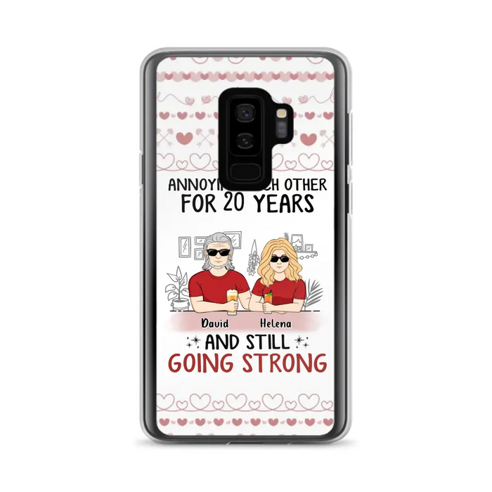 Custom Personalized Couple Phone Case - Best Gift Idea For Couple/Husband/Father's Day - Annoying Each Other For 20 Years And Still Going Strong - Case For iPhone/Samsung