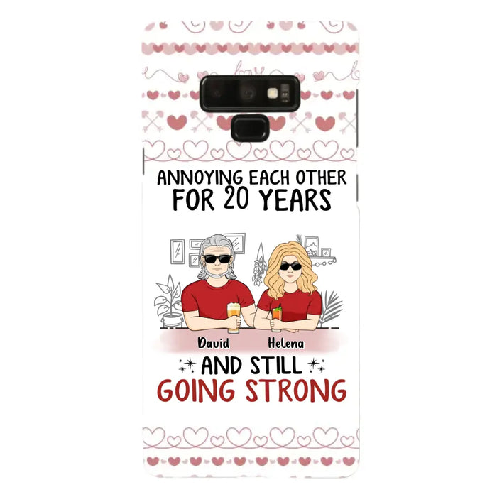 Custom Personalized Couple Phone Case - Best Gift Idea For Couple/Husband/Father's Day - Annoying Each Other For 20 Years And Still Going Strong - Case For iPhone/Samsung