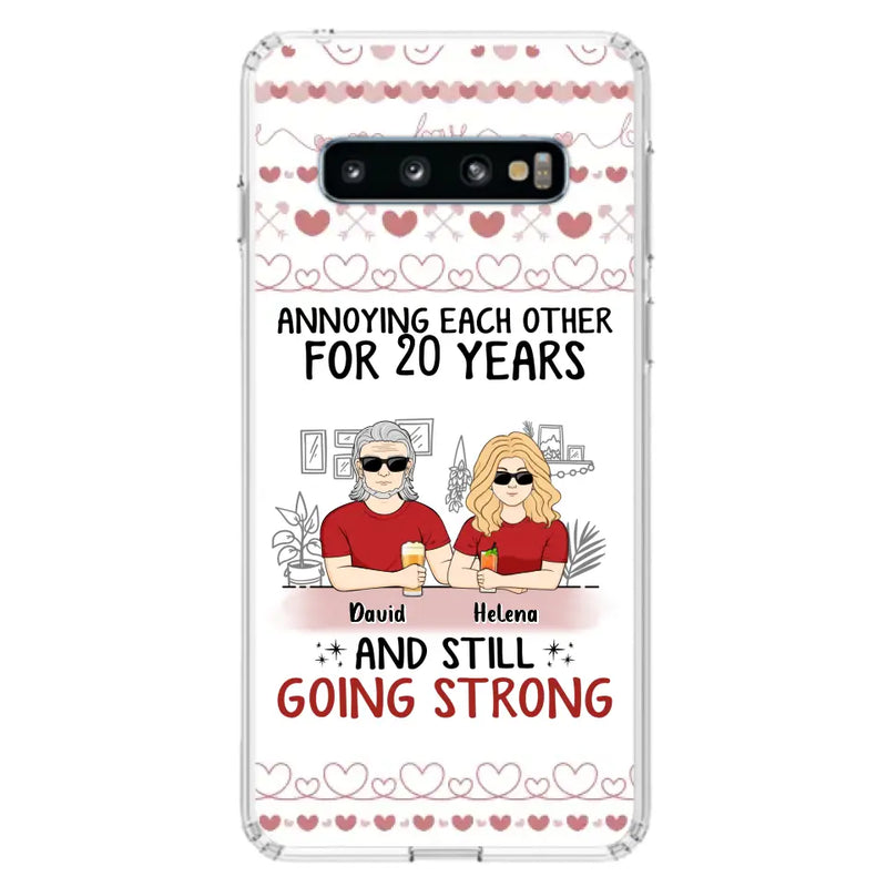 Custom Personalized Couple Phone Case - Best Gift Idea For Couple/Husband/Father's Day - Annoying Each Other For 20 Years And Still Going Strong - Case For iPhone/Samsung
