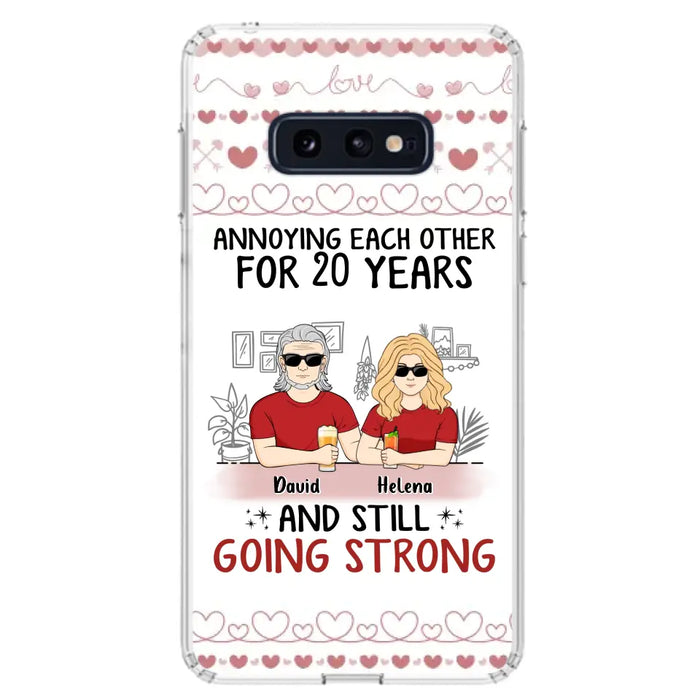 Custom Personalized Couple Phone Case - Best Gift Idea For Couple/Husband/Father's Day - Annoying Each Other For 20 Years And Still Going Strong - Case For iPhone/Samsung