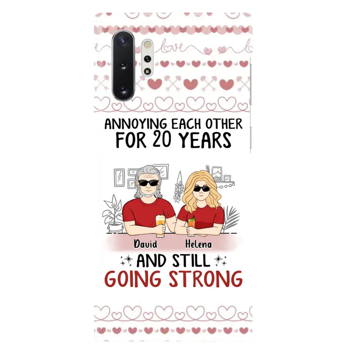 Custom Personalized Couple Phone Case - Best Gift Idea For Couple/Husband/Father's Day - Annoying Each Other For 20 Years And Still Going Strong - Case For iPhone/Samsung