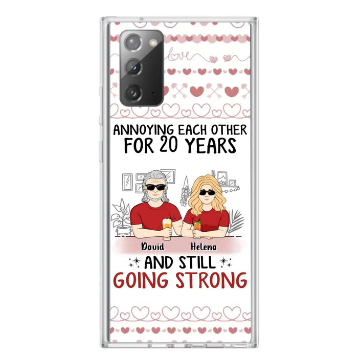 Custom Personalized Couple Phone Case - Best Gift Idea For Couple/Husband/Father's Day - Annoying Each Other For 20 Years And Still Going Strong - Case For iPhone/Samsung