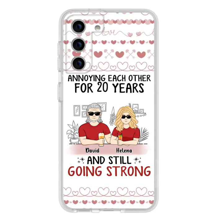 Custom Personalized Couple Phone Case - Best Gift Idea For Couple/Husband/Father's Day - Annoying Each Other For 20 Years And Still Going Strong - Case For iPhone/Samsung