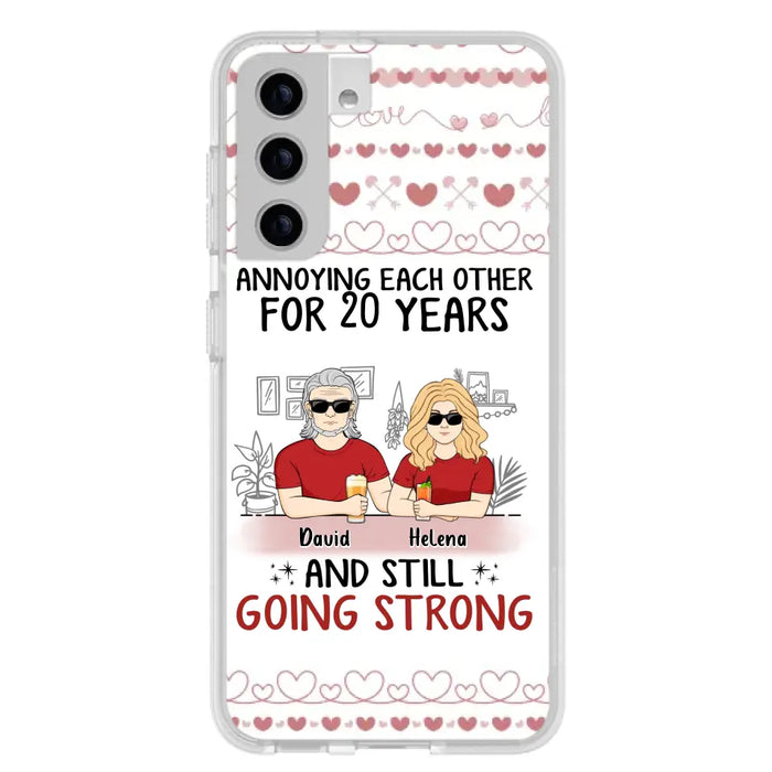 Custom Personalized Couple Phone Case - Best Gift Idea For Couple/Husband/Father's Day - Annoying Each Other For 20 Years And Still Going Strong - Case For iPhone/Samsung