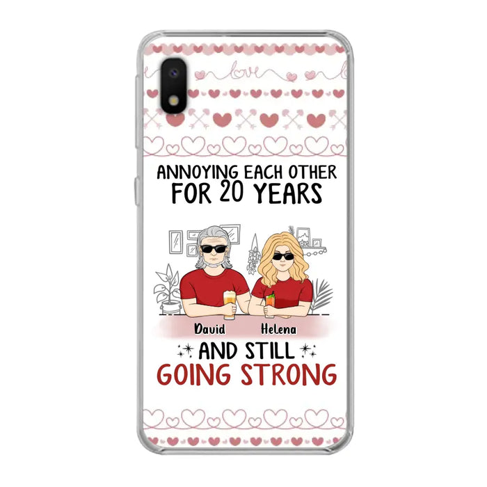 Custom Personalized Couple Phone Case - Best Gift Idea For Couple/Husband/Father's Day - Annoying Each Other For 20 Years And Still Going Strong - Case For iPhone/Samsung