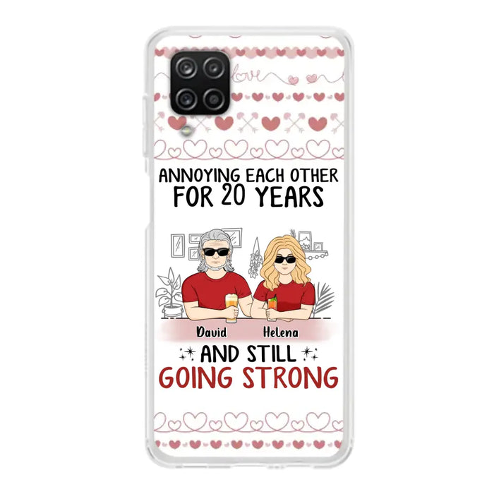 Custom Personalized Couple Phone Case - Best Gift Idea For Couple/Husband/Father's Day - Annoying Each Other For 20 Years And Still Going Strong - Case For iPhone/Samsung