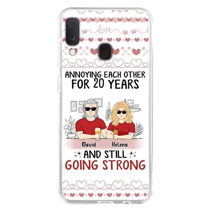 Custom Personalized Couple Phone Case - Best Gift Idea For Couple/Husband/Father's Day - Annoying Each Other For 20 Years And Still Going Strong - Case For iPhone/Samsung