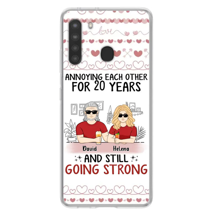 Custom Personalized Couple Phone Case - Best Gift Idea For Couple/Husband/Father's Day - Annoying Each Other For 20 Years And Still Going Strong - Case For iPhone/Samsung