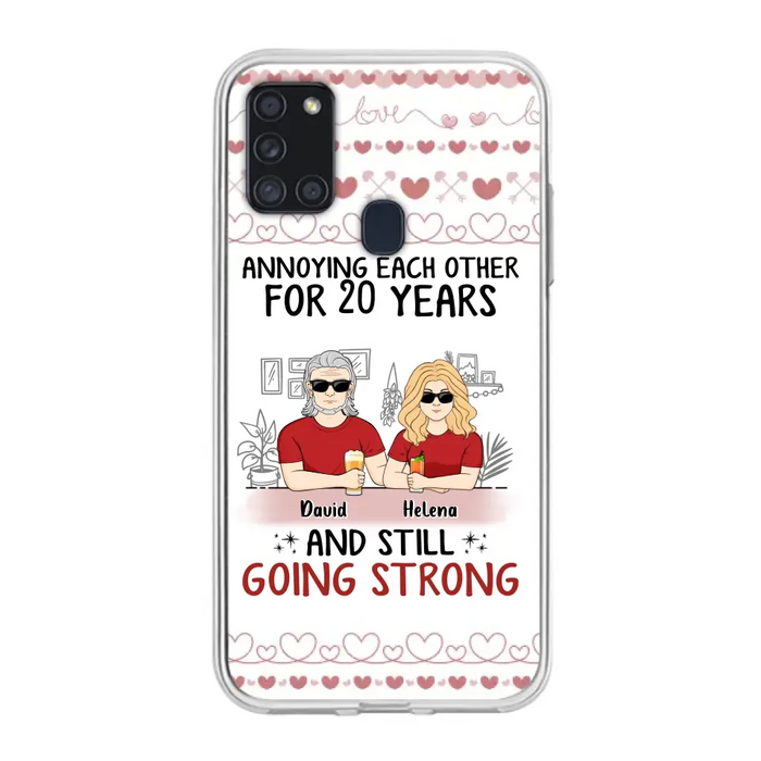 Custom Personalized Couple Phone Case - Best Gift Idea For Couple/Husband/Father's Day - Annoying Each Other For 20 Years And Still Going Strong - Case For iPhone/Samsung