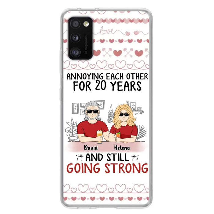 Custom Personalized Couple Phone Case - Best Gift Idea For Couple/Husband/Father's Day - Annoying Each Other For 20 Years And Still Going Strong - Case For iPhone/Samsung