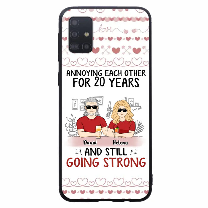 Custom Personalized Couple Phone Case - Best Gift Idea For Couple/Husband/Father's Day - Annoying Each Other For 20 Years And Still Going Strong - Case For iPhone/Samsung