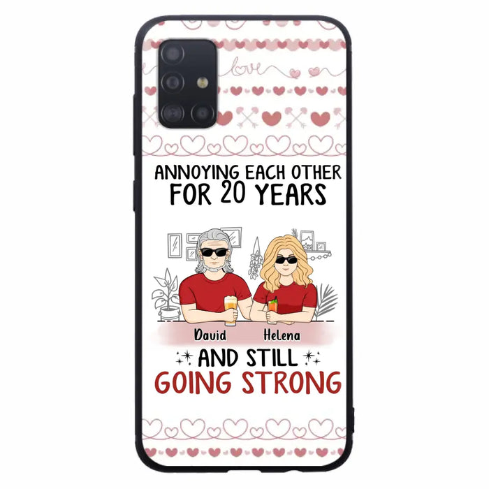 Custom Personalized Couple Phone Case - Best Gift Idea For Couple/Husband/Father's Day - Annoying Each Other For 20 Years And Still Going Strong - Case For iPhone/Samsung