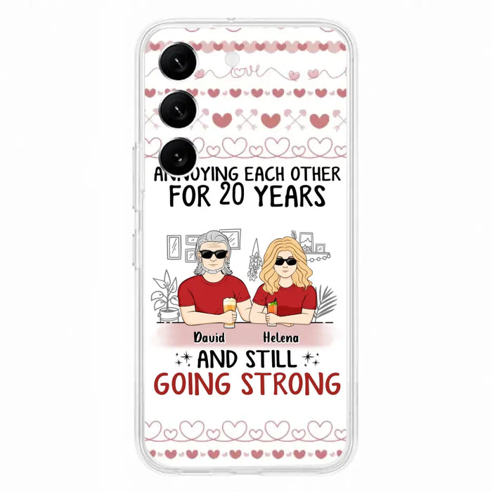 Custom Personalized Couple Phone Case - Best Gift Idea For Couple/Husband/Father's Day - Annoying Each Other For 20 Years And Still Going Strong - Case For iPhone/Samsung