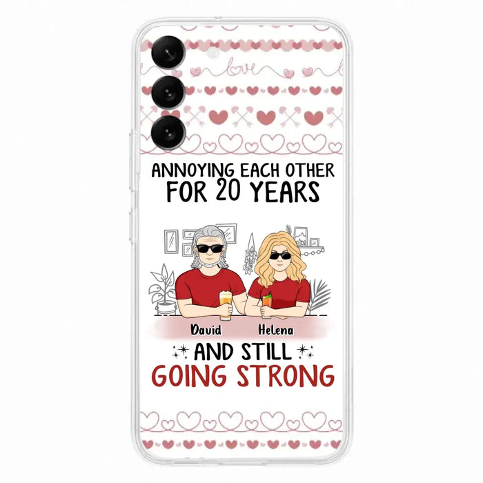 Custom Personalized Couple Phone Case - Best Gift Idea For Couple/Husband/Father's Day - Annoying Each Other For 20 Years And Still Going Strong - Case For iPhone/Samsung