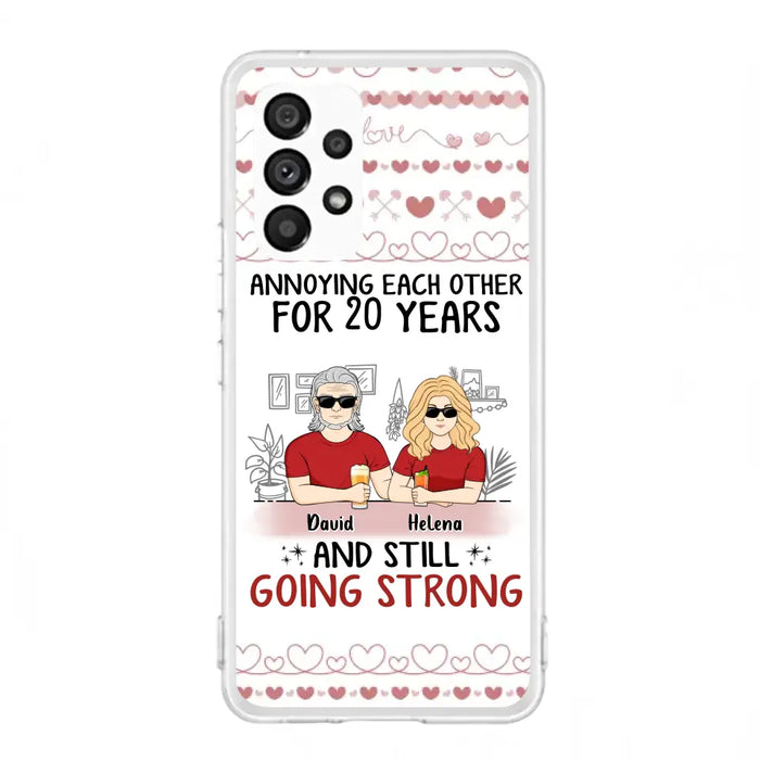 Custom Personalized Couple Phone Case - Best Gift Idea For Couple/Husband/Father's Day - Annoying Each Other For 20 Years And Still Going Strong - Case For iPhone/Samsung