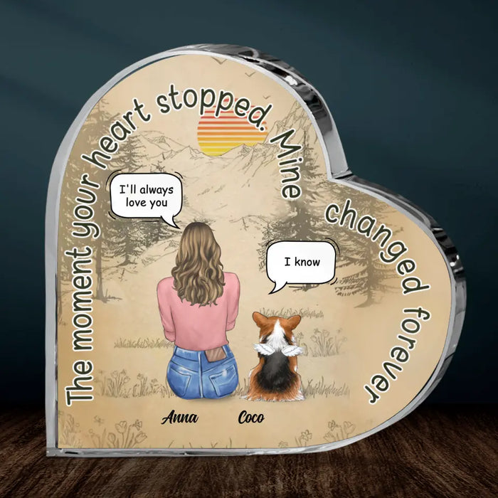 Custom Personalized Memorial Dog Heart-Shaped Plaque - Memorial Gift For Dog Lover